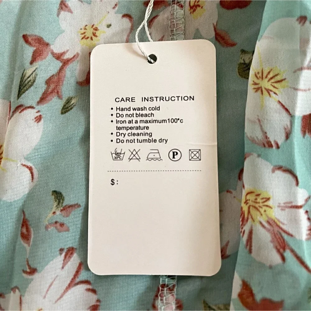 NWT Olrain Mint Floral Oversize Kimono Coverup